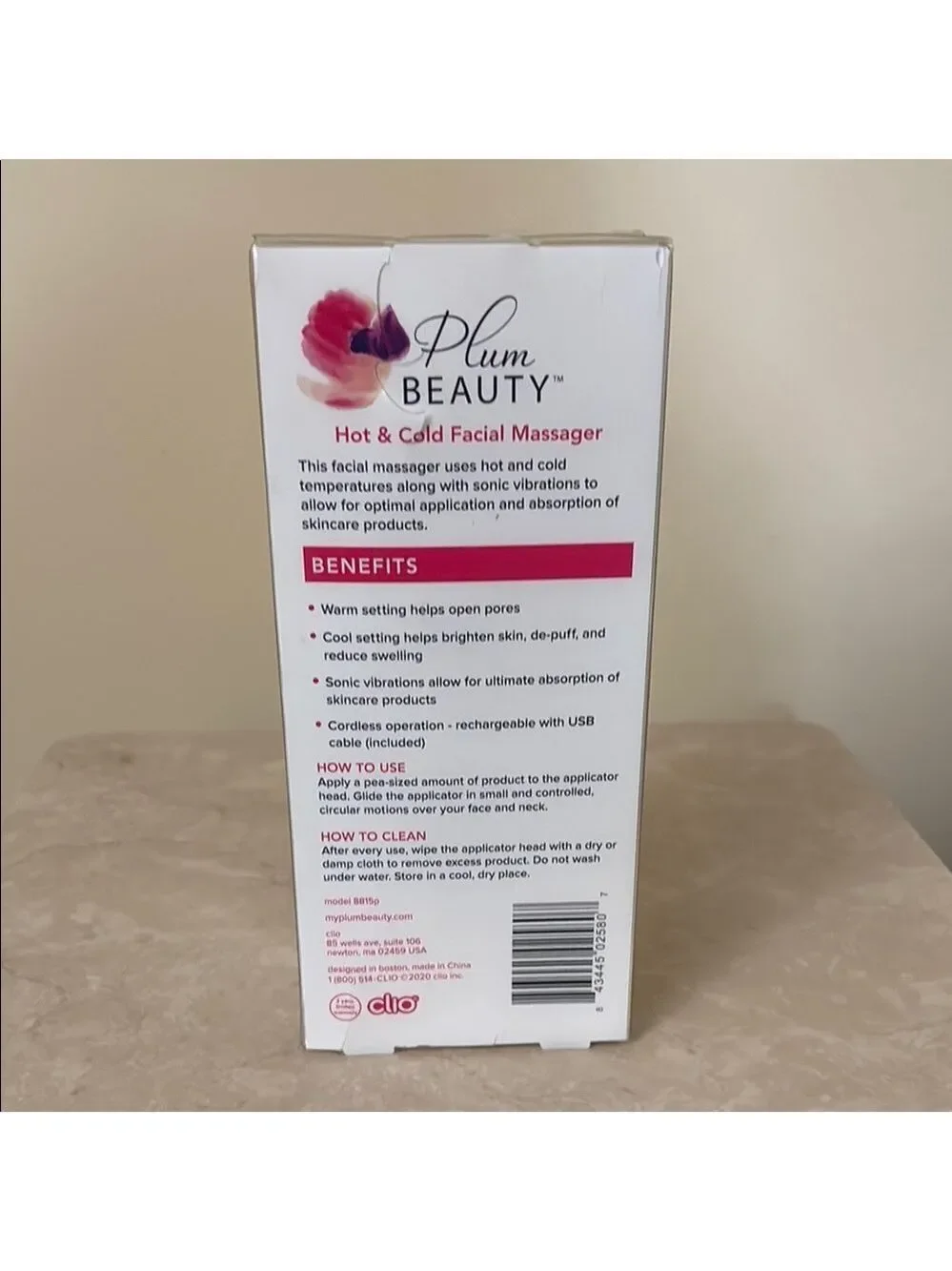 Plum Beauty Hot & Cold Facial Massager NIP